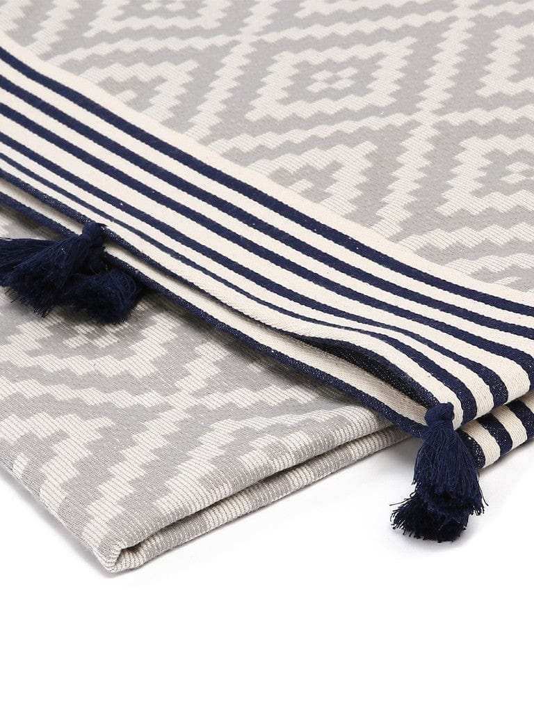 Gray Tribal Design Turkish Towel Beach Blanket - Homeroots - Flyclothing LLC