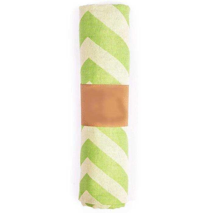 Lime Green Chevron Design Turkish Beach Blanket - Homeroots - Flyclothing LLC