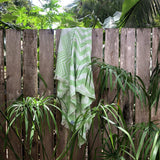 Lime Green Chevron Design Turkish Beach Blanket - Homeroots - Flyclothing LLC