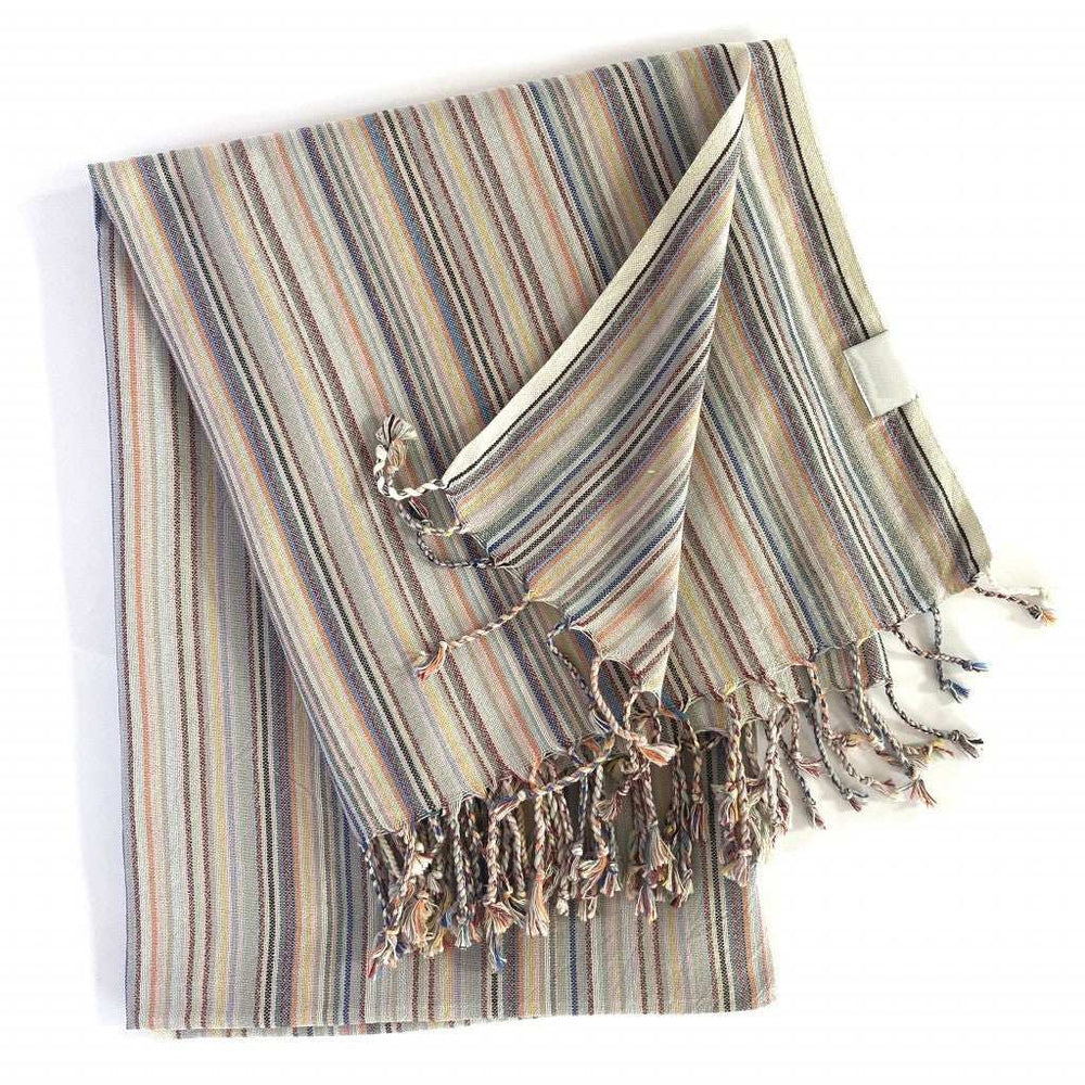 Multi Colored Striped Design Turkish Beach Blanket - Homeroots - Flyclothing LLC