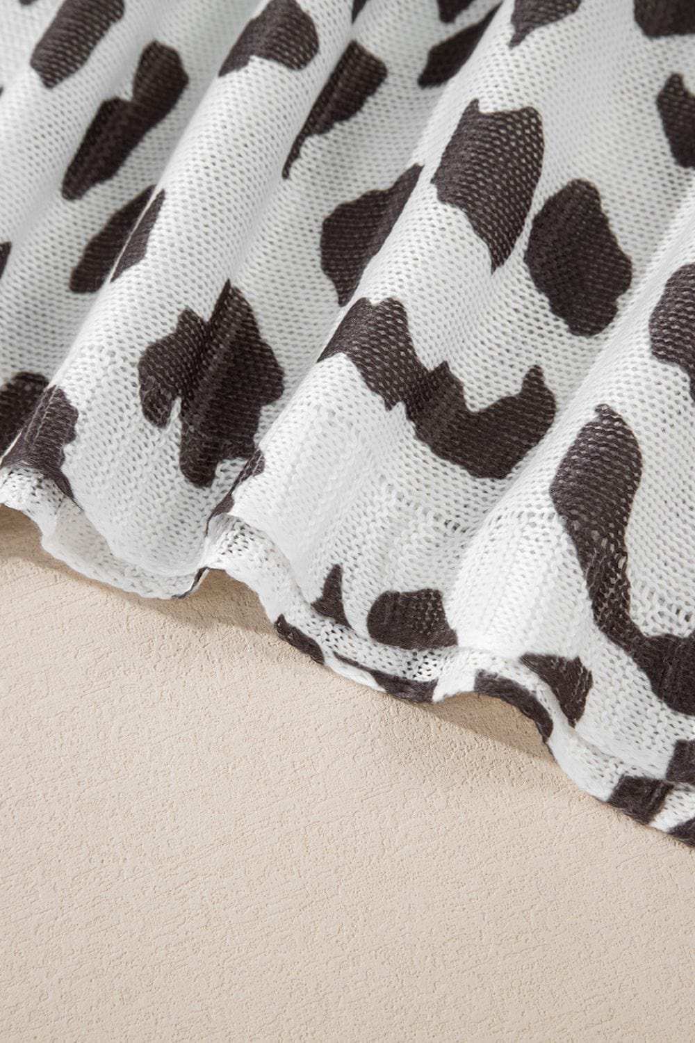 Leopard Boat Neck Long Sleeve Knit Top - Trendsi - Flyclothing LLC