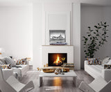 16" Gray And White Manufactured Wood Hand Painted Sculpture - Homeroots