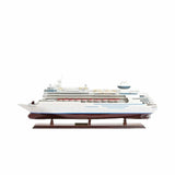 13" Brown and White Majesty of the Seas Boat Hand Painted Decorative Boat - Homeroots - Flyclothing LLC