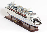 13" Brown and White Majesty of the Seas Boat Hand Painted Decorative Boat - Homeroots - Flyclothing LLC