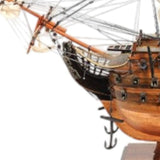 32" Wood Brown HMS Victory Copper Bottom Hand Painted Decorative Boat - Homeroots - Flyclothing LLC