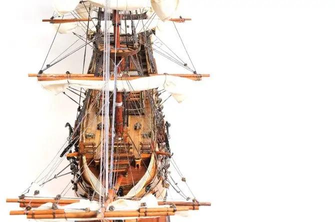 32" Wood Brown HMS Victory Copper Bottom Hand Painted Decorative Boat - Homeroots - Flyclothing LLC