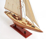 31" Wood Brown Endeavour Yacht Hand Painted Sculpture - Homeroots - Flyclothing LLC