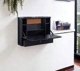 26" Black Wall Mounted Floating Desk - Homeroots - Flyclothing LLC