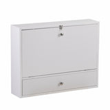 26" White Wall Mounted Floating Desk - Homeroots - Flyclothing LLC