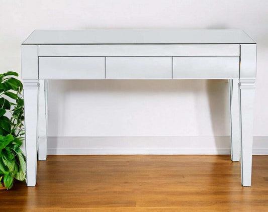 Silver Mirrored Glam Desk - Homeroots - Flyclothing LLC