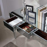 Silver Mirrored Glam Desk - Homeroots - Flyclothing LLC