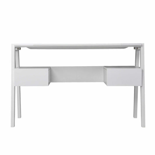 Metallic White Modern Writing Desk - Homeroots - Flyclothing LLC