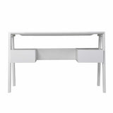 Metallic White Modern Writing Desk - Homeroots - Flyclothing LLC