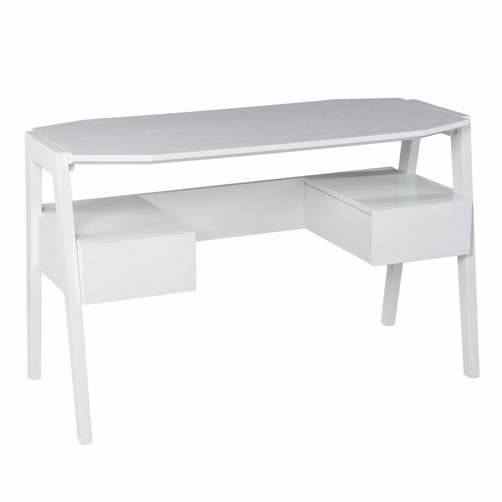 Metallic White Modern Writing Desk - Homeroots - Flyclothing LLC
