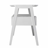 Metallic White Modern Writing Desk - Homeroots - Flyclothing LLC