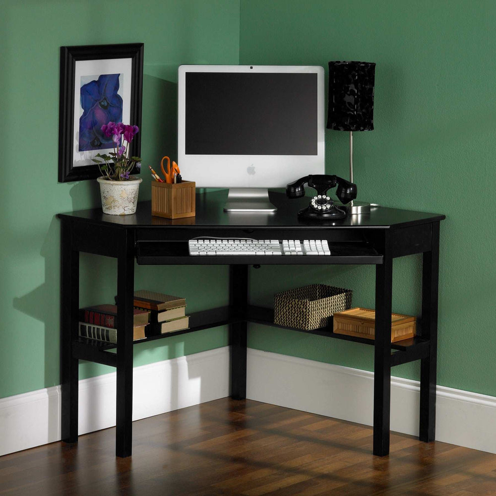 Black Corner Computer Desk - Homeroots - Flyclothing LLC