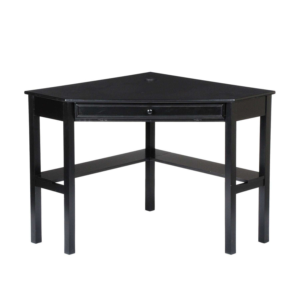 Black Corner Computer Desk - Homeroots - Flyclothing LLC