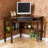 Espresso Corner Computer Desk - Homeroots - Flyclothing LLC