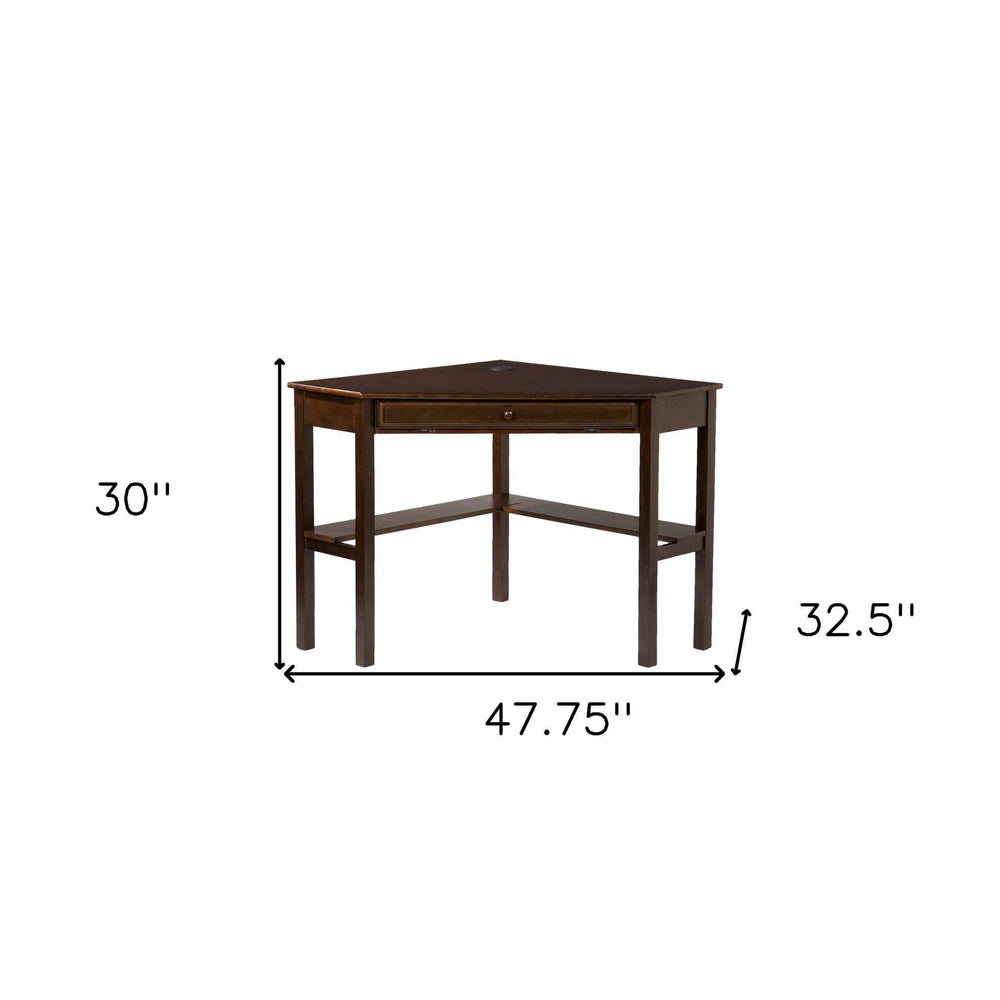 Espresso Corner Computer Desk - Homeroots - Flyclothing LLC