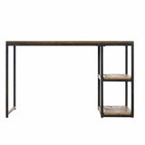 50" Brown and Black Reclaimed Wood Writing Desk - Homeroots - Flyclothing LLC