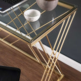 Modern Glass Top Desk - Homeroots - Flyclothing LLC