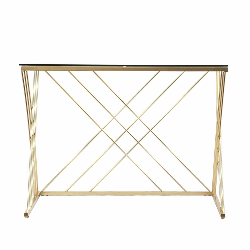 Modern Glass Top Desk - Homeroots - Flyclothing LLC