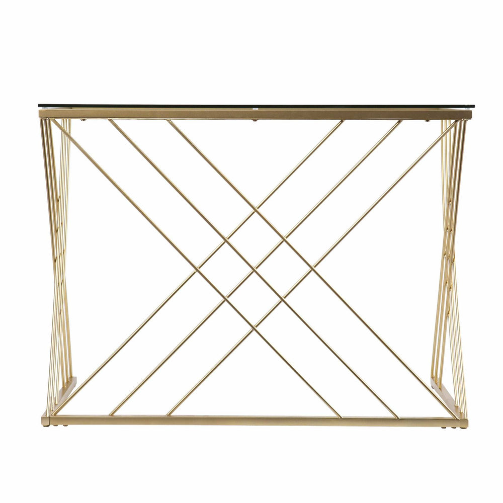 Modern Glass Top Desk - Homeroots - Flyclothing LLC