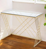 Modern Glass Top Desk - Homeroots - Flyclothing LLC