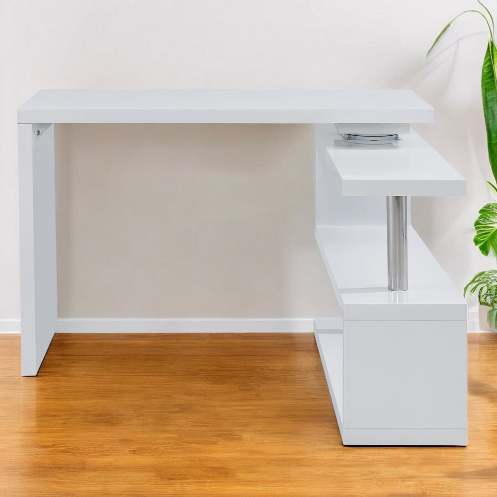 45" White Corner Writing Desk - Homeroots - Flyclothing LLC