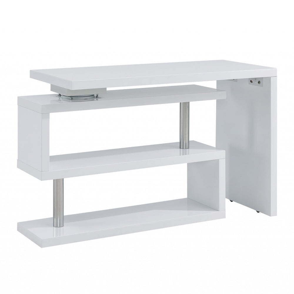 45" White Corner Writing Desk - Homeroots - Flyclothing LLC
