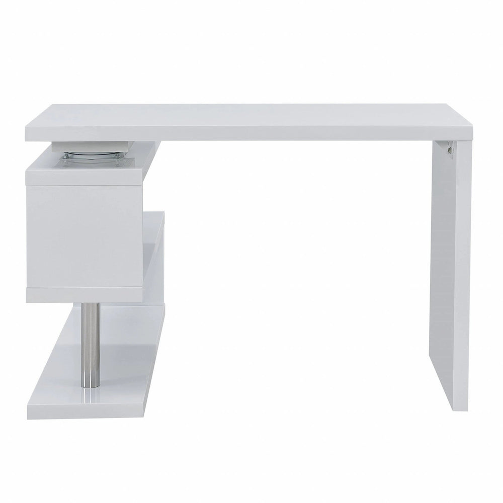 45" White Corner Writing Desk - Homeroots - Flyclothing LLC