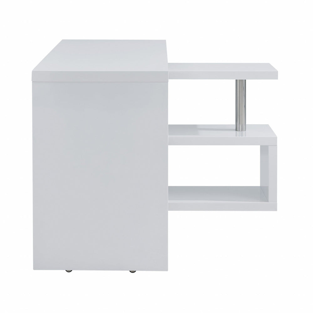 45" White Corner Writing Desk - Homeroots - Flyclothing LLC