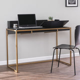 46" Black And Gold Writing Desk - Homeroots - Flyclothing LLC