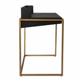 46" Black And Gold Writing Desk - Homeroots - Flyclothing LLC