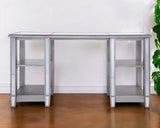 Matte Silver Mirrored Desk - Homeroots - Flyclothing LLC