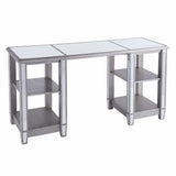 Matte Silver Mirrored Desk - Homeroots - Flyclothing LLC