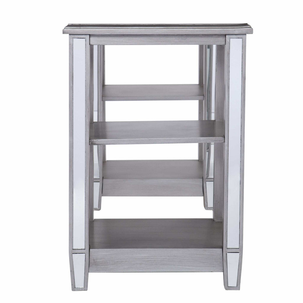 Matte Silver Mirrored Desk - Homeroots - Flyclothing LLC