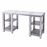 Matte Silver Mirrored Desk - Homeroots - Flyclothing LLC