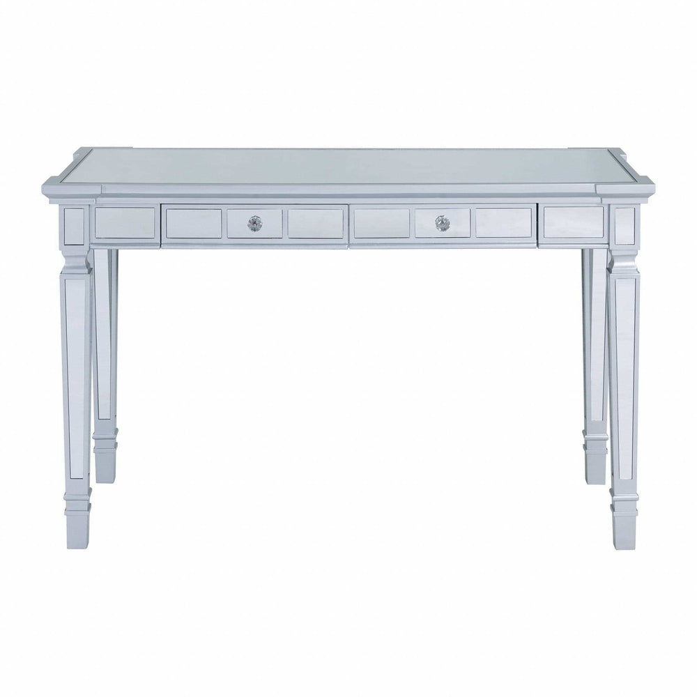 Silver Mirrored Writing Desk with Drawers - Homeroots - Flyclothing LLC