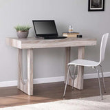 Brown Faux Marble Writing Desk - Homeroots - Flyclothing LLC