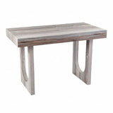 Brown Faux Marble Writing Desk - Homeroots - Flyclothing LLC