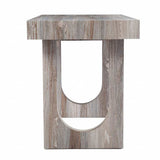 Brown Faux Marble Writing Desk - Homeroots - Flyclothing LLC