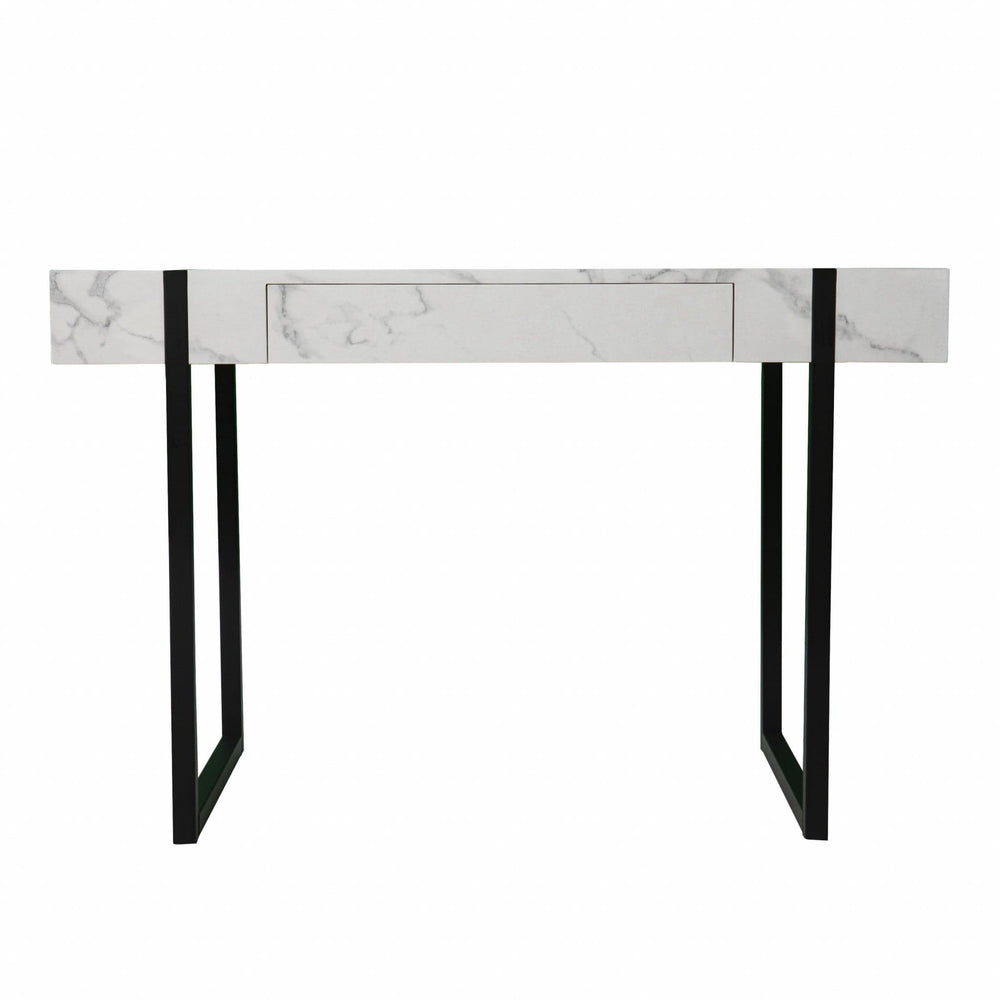 45" White And Black Writing Desk - Homeroots - Flyclothing LLC