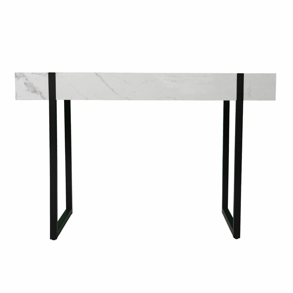 45" White And Black Writing Desk - Homeroots - Flyclothing LLC