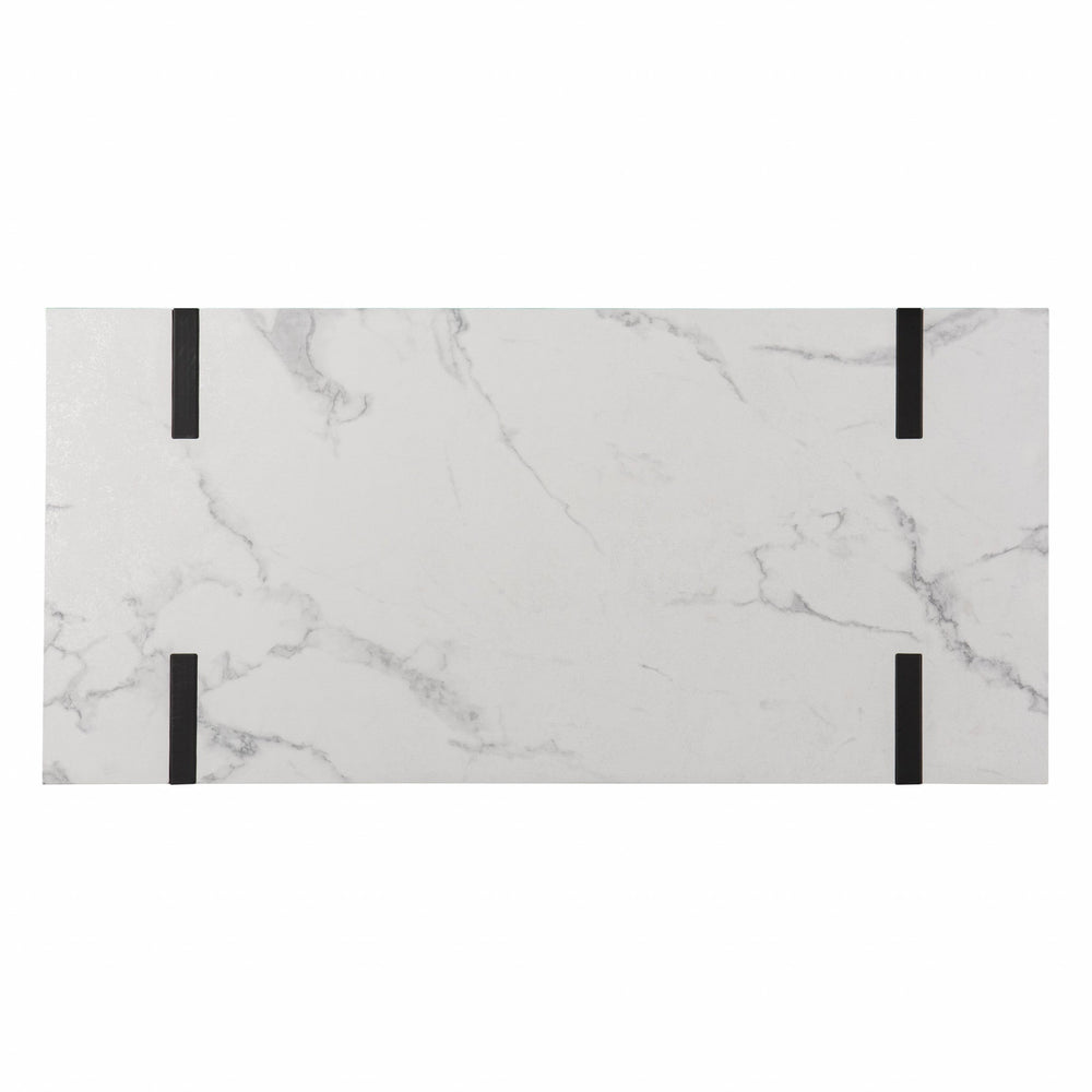 45" White And Black Writing Desk - Homeroots - Flyclothing LLC