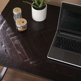Natural Black Reclaimed Wood Desk - Homeroots - Flyclothing LLC