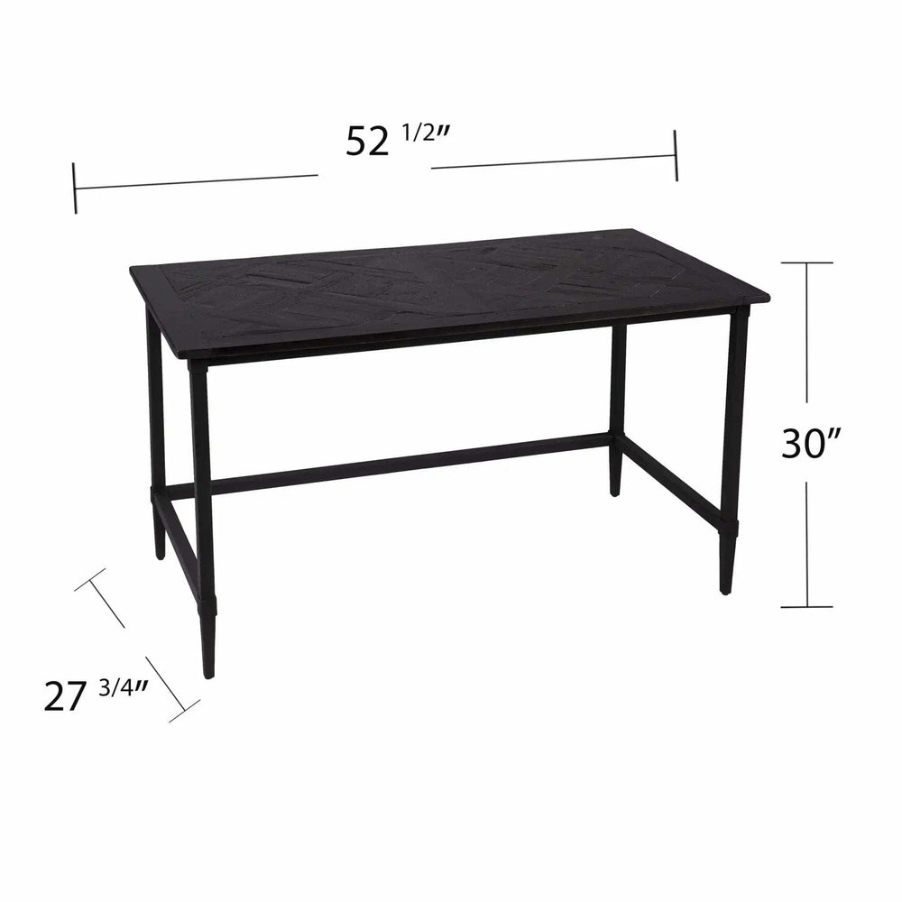 Natural Black Reclaimed Wood Desk - Homeroots - Flyclothing LLC