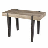 Modern Chunky Natural and Gray Wood Table Desk - Homeroots - Flyclothing LLC