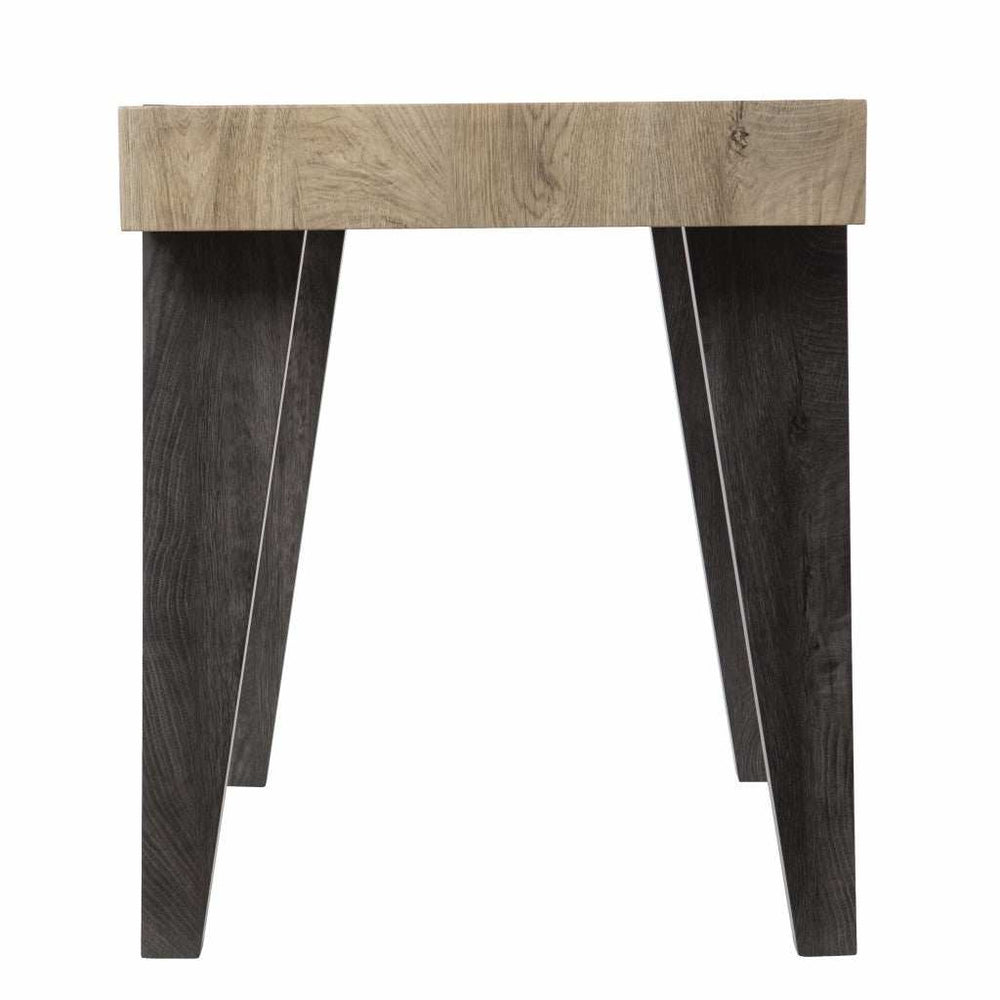 Modern Chunky Natural and Gray Wood Table Desk - Homeroots - Flyclothing LLC