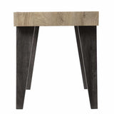 Modern Chunky Natural and Gray Wood Table Desk - Homeroots - Flyclothing LLC